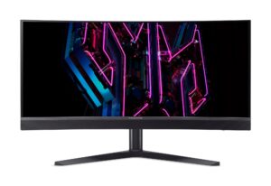 LCD Monitor|ACER|Predator X34Vbmiiphuzx|34"|Gaming/Curved/21 : 9|Panel OLED|3440x1440|21:9|0.1 ms|Speakers|Swivel|Height adjustable|Tilt|Colour Black|UM.CXXEE.V01