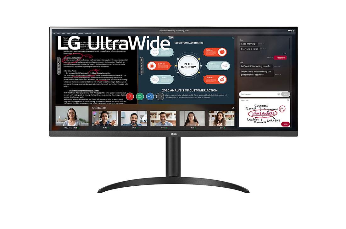 LCD Monitor|LG|34WP550-B|34"|21 : 9|Panel IPS|2560x1080|21:9|60Hz|Matte|5 ms|Height adjustable|Tilt|Colour Black|34WP550-B